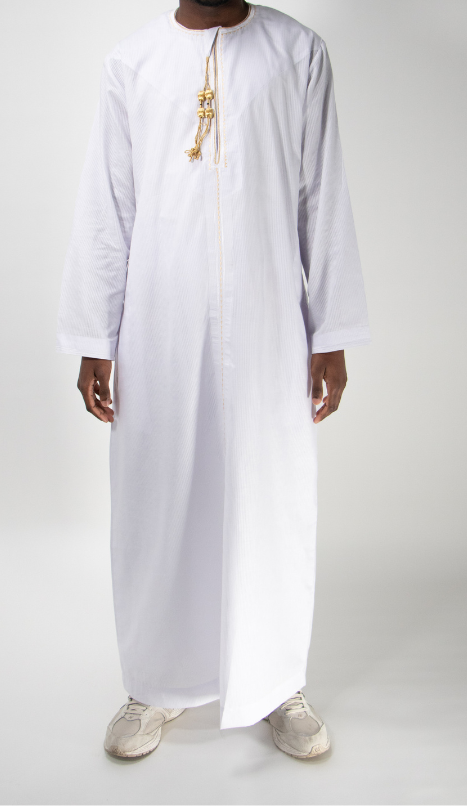 Qamis blanc melimeli douria