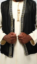 Gilet noir doré