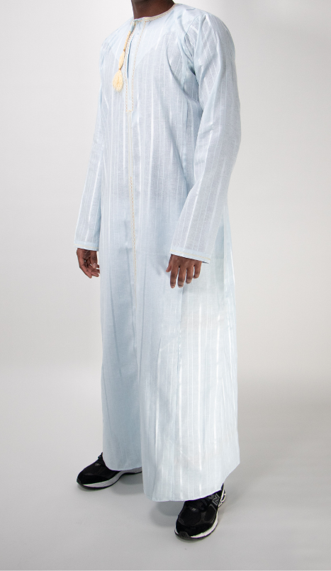 Qamis bleu clair