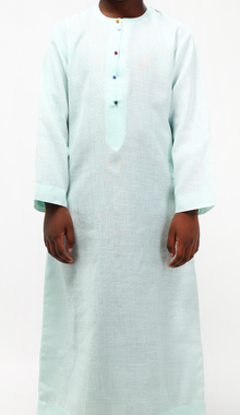 Qamis enfant vert d'eau