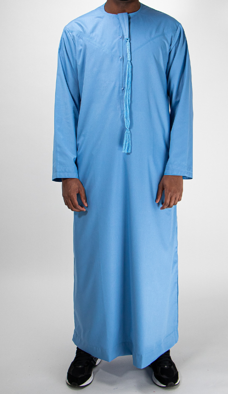 Qamis emirati bleu azur