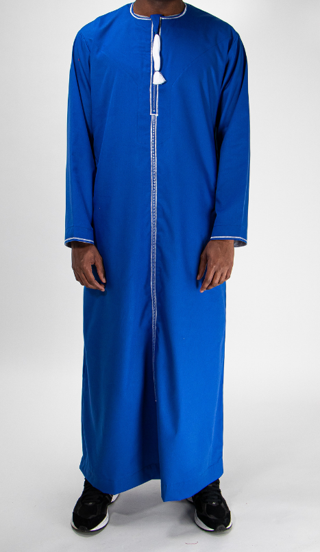 Qamis Omanais bleu