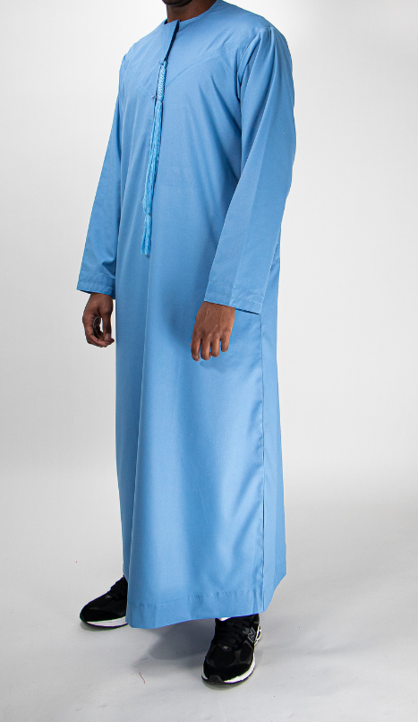 Qamis emirati bleu azur
