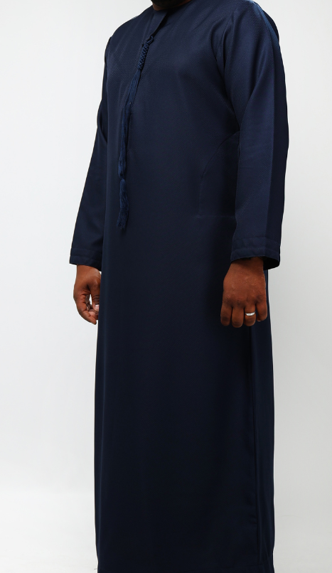 Qamis emirati bleu marine
