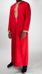 Qamis rouge broderie doré