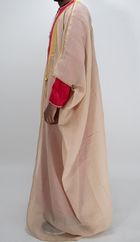 Bisht beige avec écriture
