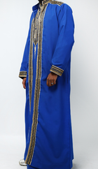 Ensemble bleu doré