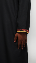 Qamis omanais noir broderie doré
