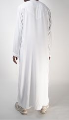 Qamis blanc ponzi doré