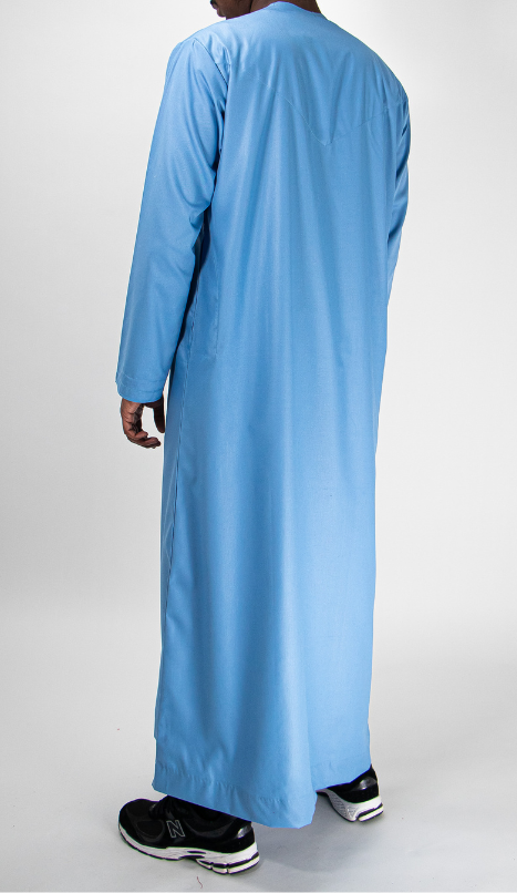 Qamis emirati bleu azur
