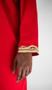 Qamis rouge broderie doré